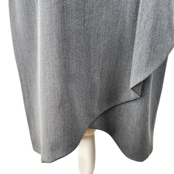 NWT Worthington Dress 10P Petite Gray Sleeveless Knee-Length Faux Wrap Career Ch - Picture 6 of 16